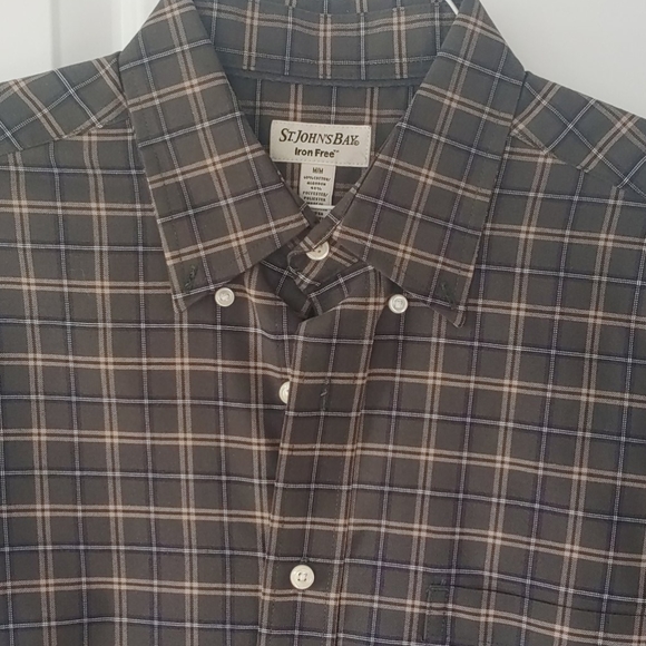 Green checkered button down - Picture 1 of 4